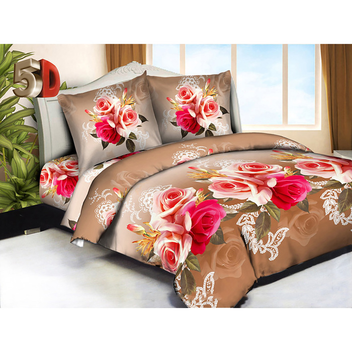 Постельное бельё дуэт Galla диз. 008 РВ, 220х240 - 1 шт., 150х220 - 2 шт, 70х70 - 2 шт. полисатин