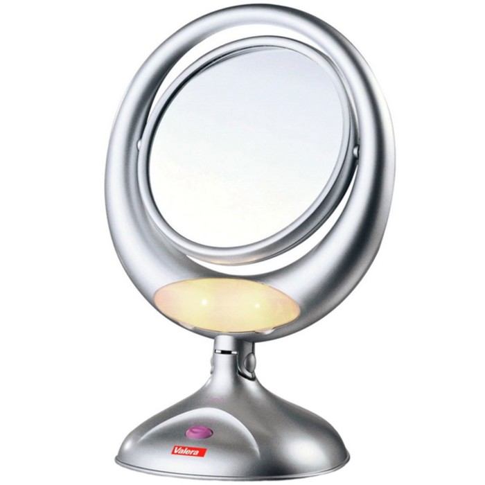 Зеркало с подсветкой Valera Vanity 618.01, 5 Вт, 4хААА, двустороннее, d=13.5 см, 3Х увеличение 390