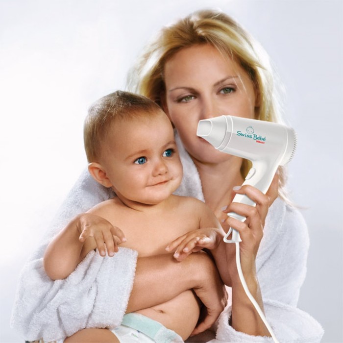 Фен детский Valera 554.13 Swiss Bebe, 500 Вт, 2 режима, 1 насадка, дорожный, белый