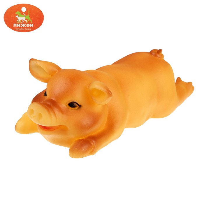 Игрушка пищащая "Свинья на откорме", 25 см