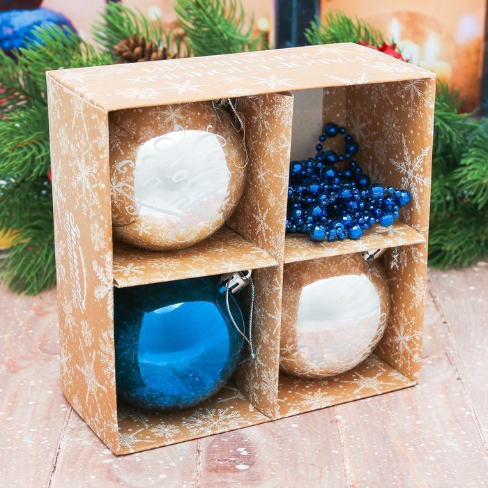 Набор ёлочных игрушек 4 шт. "С Новым Годом" №2