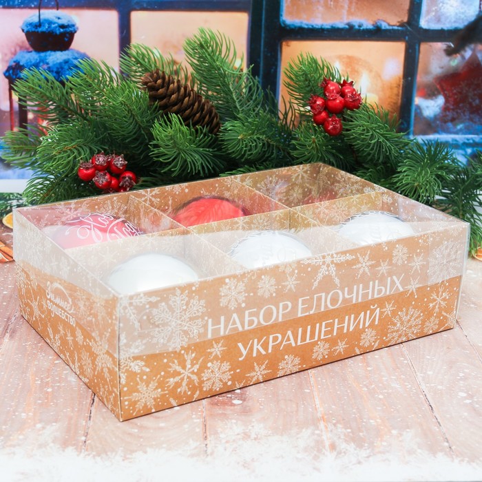 Набор ёлочных игрушек 6 шт. "С Новым Годом" №1
