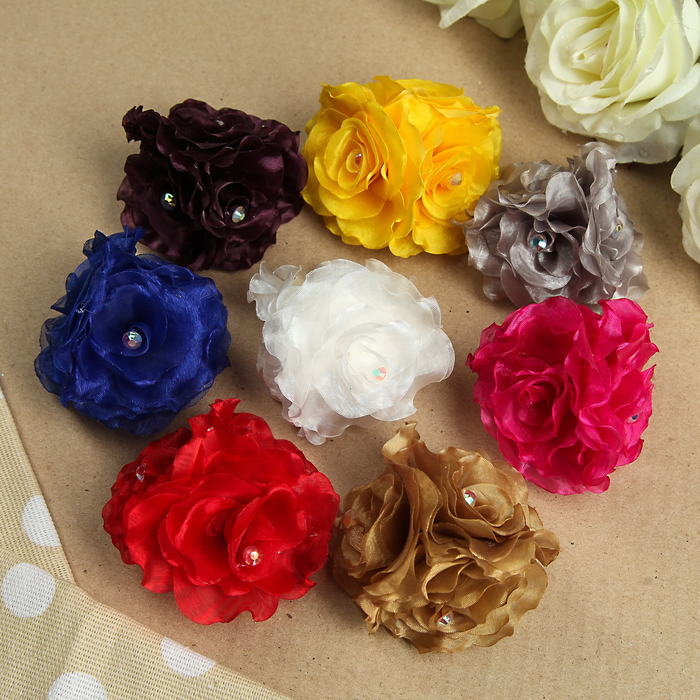 Бант для девочек с резинкой "Лагуна", 8 см, микс