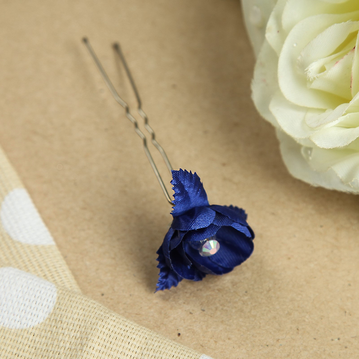 Шпилька для волос "Крохатуля", с бусиной, 3 см, микс