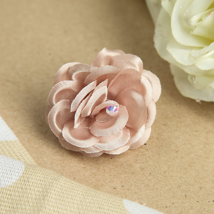 Резинка для волос "Утренняя роса", с бусинкой, 4 см, микс