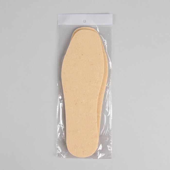 Стельки для обуви, двухслойные, 38р-р, пара, цвет белый