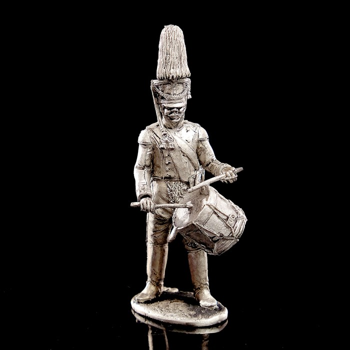 Оловянный солдатик "Барабанщик гренадерского взвода батальона Императорской милиции, 1806-18   38805