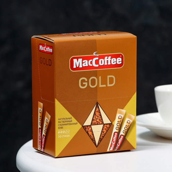 Кофе натуральный растворимый сублимированный MacCoffee GOLD, 2г кофе растворимый maccoffee gold 30 г
