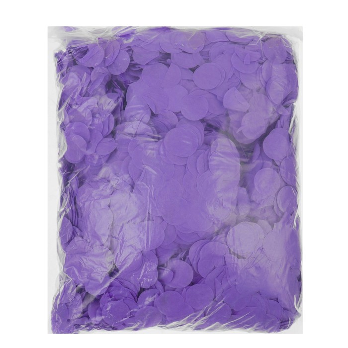 Наполнитель для шара "Конфетти круг" 2,5 см, бумага, цвет сиреневый, 500г