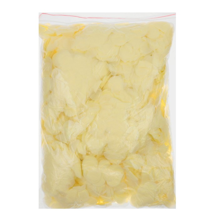 Наполнитель для шара "Конфетти круг" 2,5 см, бумага, цвет светло-бежевый, 500г