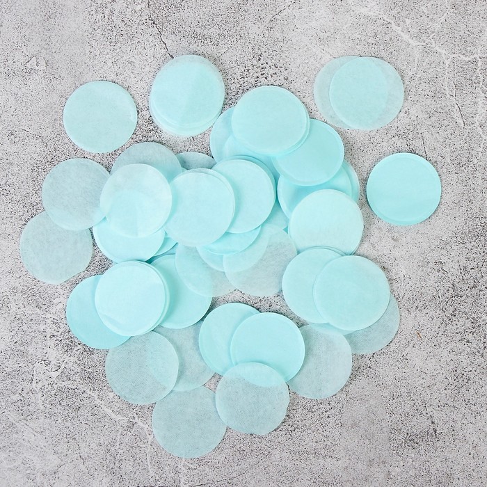 Наполнитель для шара "Конфетти круг" 2,5 см, бумага, цвет голубой, 500г