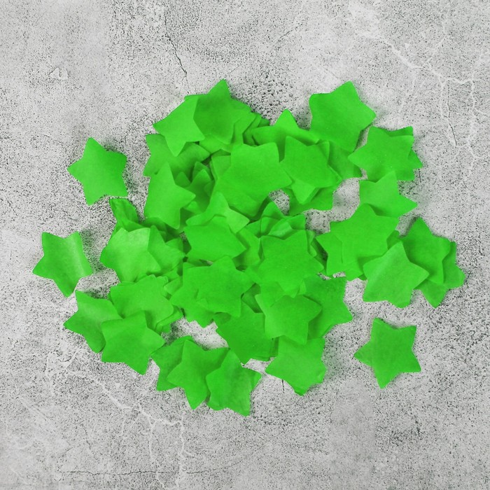 Наполнитель для шара "Конфетти звезды" 2 см, бумага, цвет зеленый, 500г