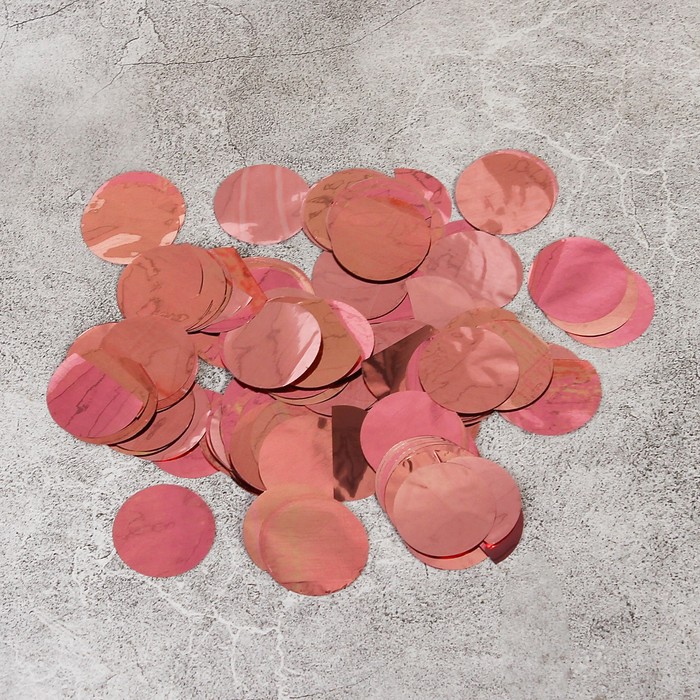 Наполнитель для шара "Конфетти круг" 2,5 см, фольга, цвет бронзовый 500г