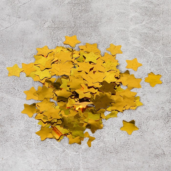 Наполнитель для шара "Конфетти звезда" 1,8 см, фольга, цвет золотой 500г