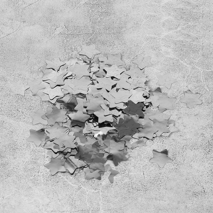 Наполнитель для шара "Конфетти звезда" 1,8 см, фольга, цвет серебряный 500г