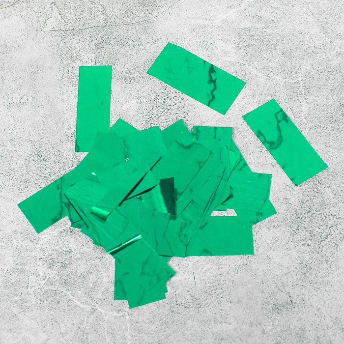 Наполнитель для шара "Конфетти прямоугольник" 5 см, фольга, цвет зеленый 500г