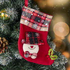 Носок для подарков 'Рождественская песня' 13*17 см, снеговик Ош