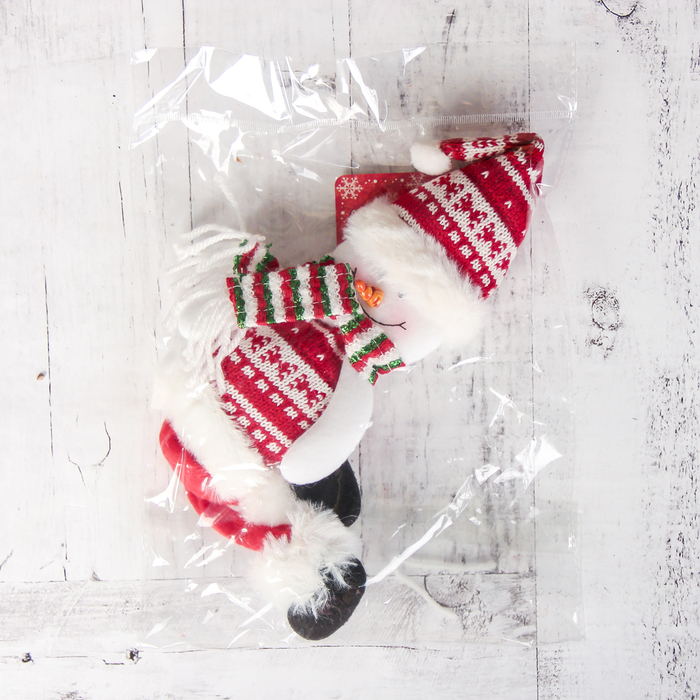 Мягкая игрушка "Снеговик в свитере" 8*30 см