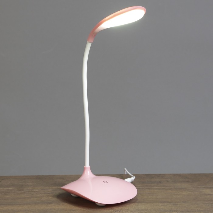 Настольная лампа "Капля розовая" 4LED USB 2,8вт 10х15,5х41