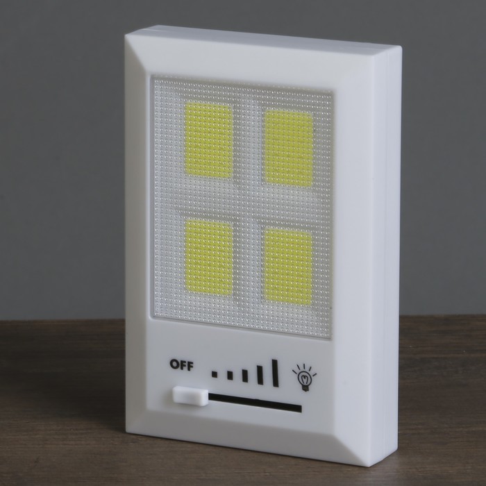 Ночник пластик "Эквалайзер" LED лента на магните регулировка яркости 4ААА 7,5х2,3х11,5 см