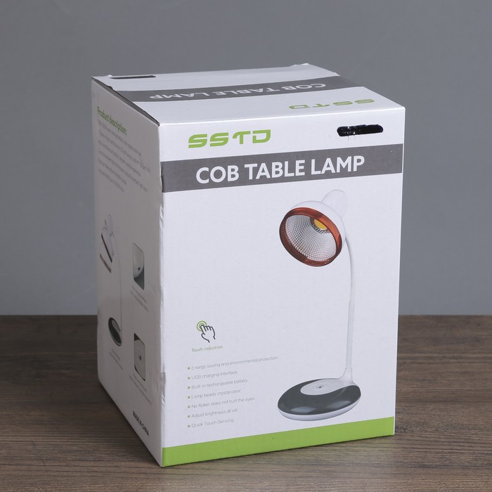 Лампа настольная сенсор 3 режима "Электра" LEDлента 3W, USB, АКБ, меняет цвет 13х13х37 см