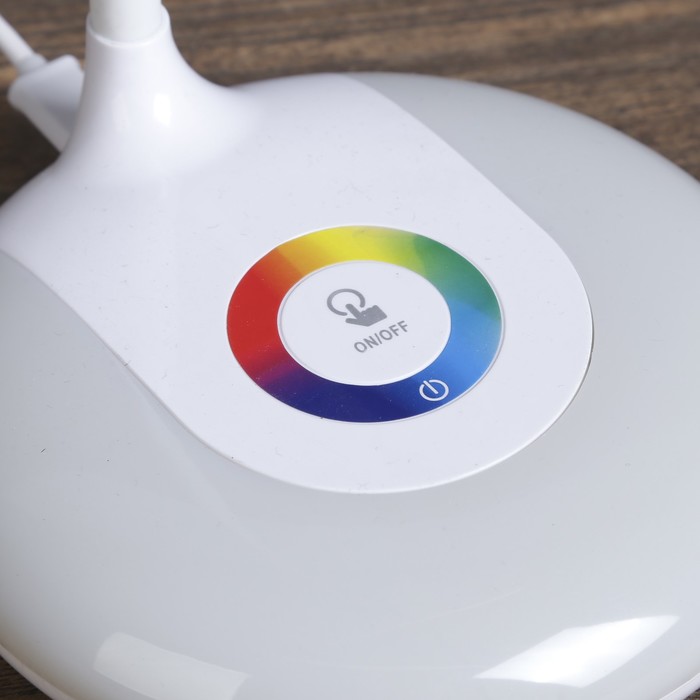 Лампа настольная сенсор 3 режима "Электра" LEDх33 3W, USB, АКБ, меняет цвет 13х16х32 см