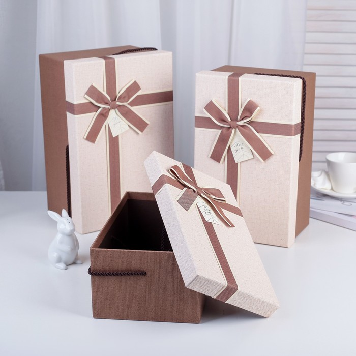 Набор коробок 3в1, 31,5 х 20,5 х 15 - 27 х 16,5 х 11 см