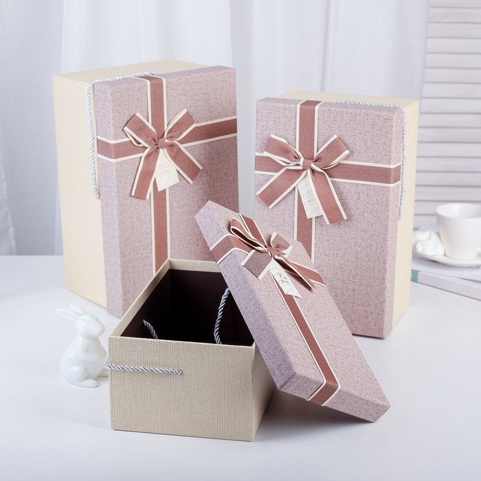 Набор коробок 3в1, 31,5 х 20,5 х 15 - 27 х 16,5 х 11 см