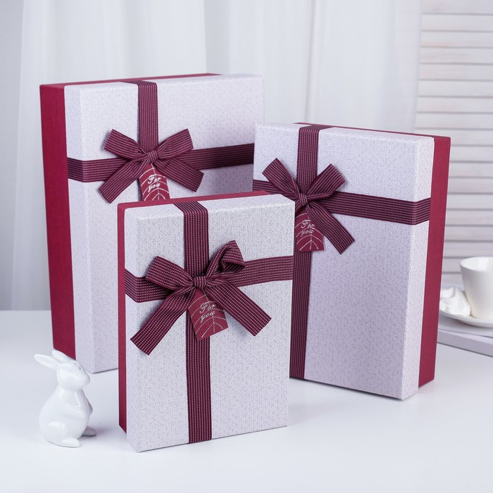 Набор коробок 3в1, 33,5 х 25 х 11,5 - 24,5 х 17 х 6,5 см