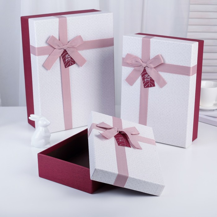 Набор коробок 3в1, 33,5 х 25 х 11,5 - 24,5 х 17 х 6,5 см