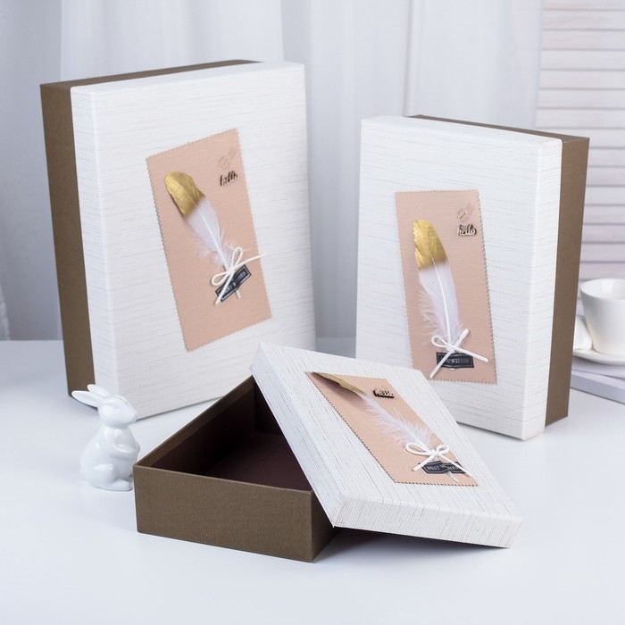 Набор коробок 3в1, 33,5 х 25 х 11,5 - 24,5 х 17 х 6,5 см