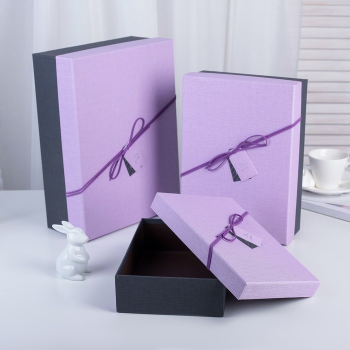 Набор коробок 3в1, 33,5 х 25 х 11,5 - 24,5 х 17 х 6,5 см