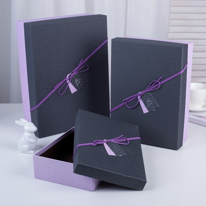 Набор коробок 3в1, 33,5 х 25 х 11,5 - 24,5 х 17 х 6,5 см