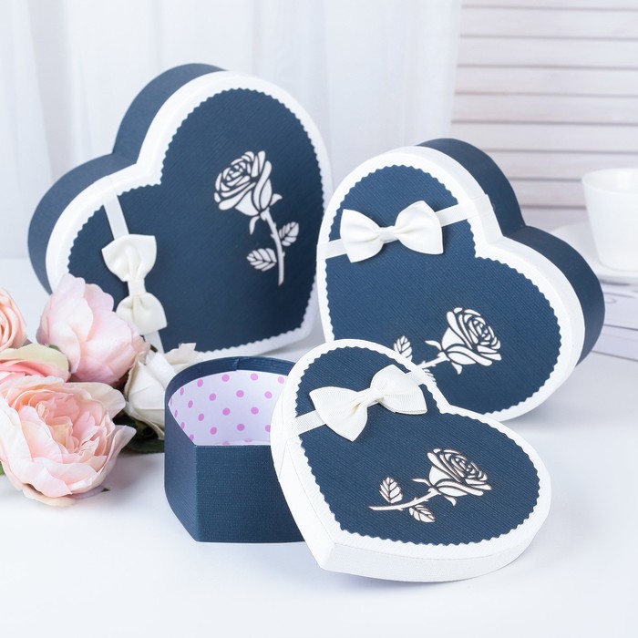 Набор коробок 3в1, 22,2 х 19,5 х 9 - 16,2 х 14,3 х 6 см