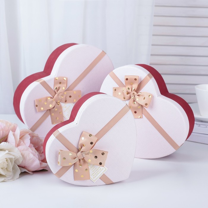 Набор коробок 3в1, 22,2 х 19,5 х 9 - 16,2 х 14,3 х 6 см