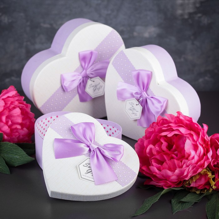 Коробка 3 в 1 22,2 х 19,5 х 9 - 16,2 х 14,3 х 6 см