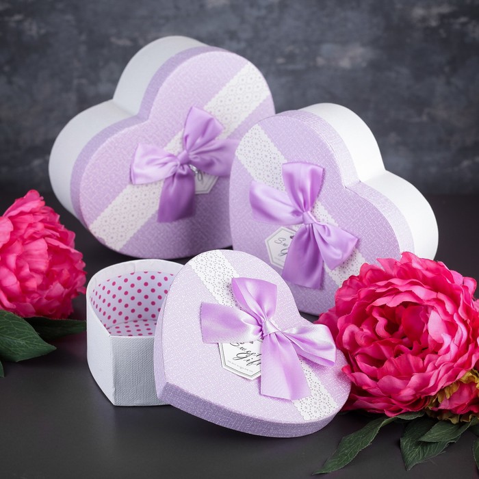 Коробка 3 в 1 22,2 х 19,5 х 9 - 16,2 х 14,3 х 6 см