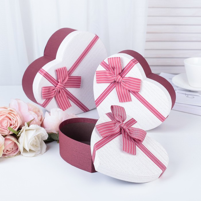 Набор коробок 3в1, 22,2 х 19,5 х 9 - 16,2 х 14,3 х 6 см