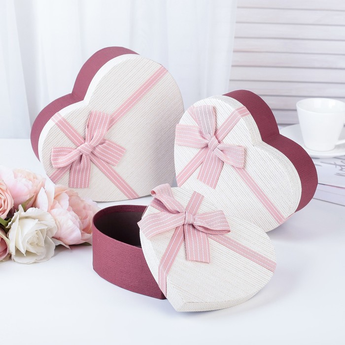 Набор коробок 3в1, 22,2 х 19,5 х 9 - 16,2 х 14,3 х 6 см