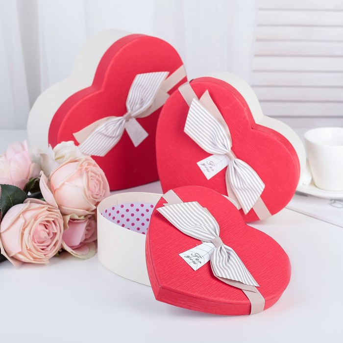 Набор коробок 3в1, 22,2 х 19,5 х 9 - 16,2 х 14,3 х 6 см