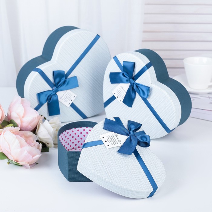 Набор коробок 3в1, 22,2 х 19,5 х 9 - 16,2 х 14,3 х 6 см