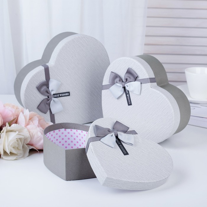 Набор коробок 3в1, 22,5 х 16 х 9,5 - 17,5 х 12,5 х 6,5 см