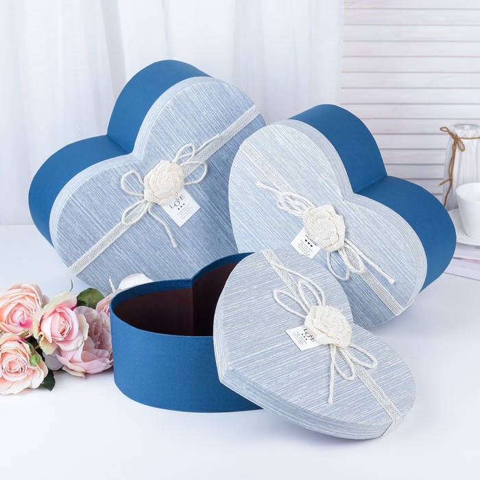 Набор коробок 3в1, 33,7 х 27,3 х 14,5 - 26,7 х 21,5 х 10,5 см