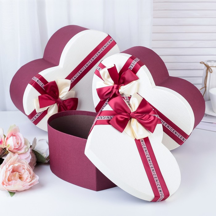 Набор коробок 3в1, 33,7 х 27,3 х 16 - 26,7 х 21,7 х 13 см