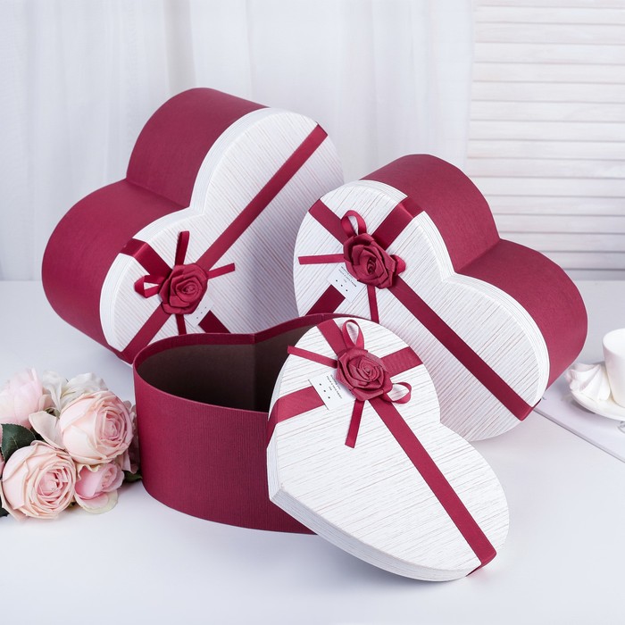 Набор коробок 3в1, 33,7 х 27,3 х 16 - 26,7 х 21,7 х 13 см