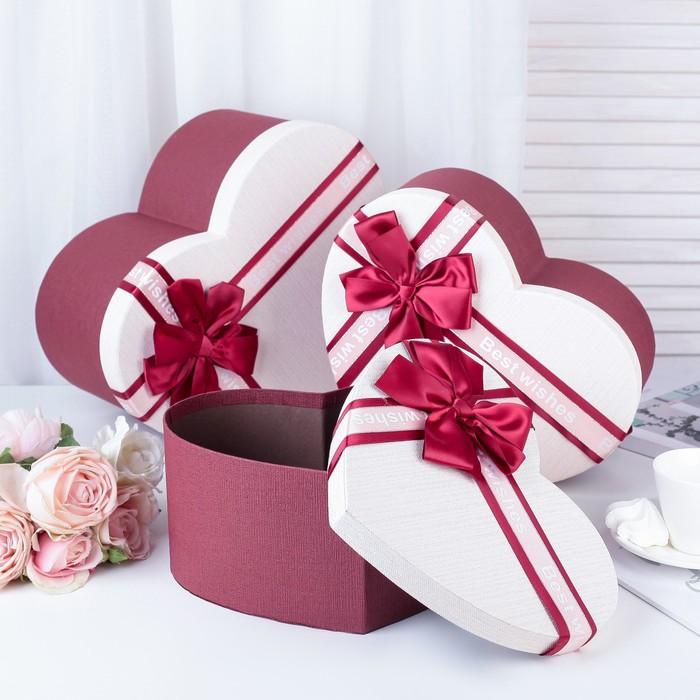 Набор коробок 3в1, 33,7 х 27,3 х 16 - 26,7 х 21,7 х 13 см