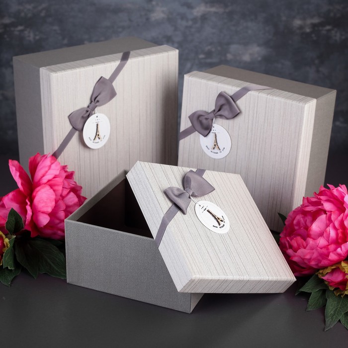 Набор коробок 3в1, 21 х 21 х 12 - 17 х 17 х 9 см