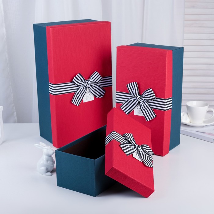 Набор коробок 3в1, 40 х 22 х 15 - 27,5 х 14 х 11 см