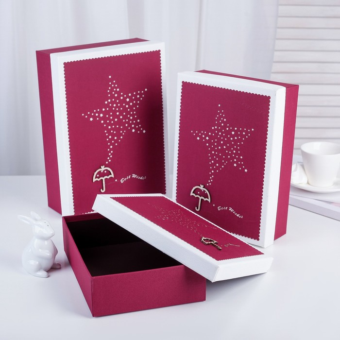 Набор коробок 3в1, 29 х 21 х 9,5 - 23 х 17 х 6,5 см