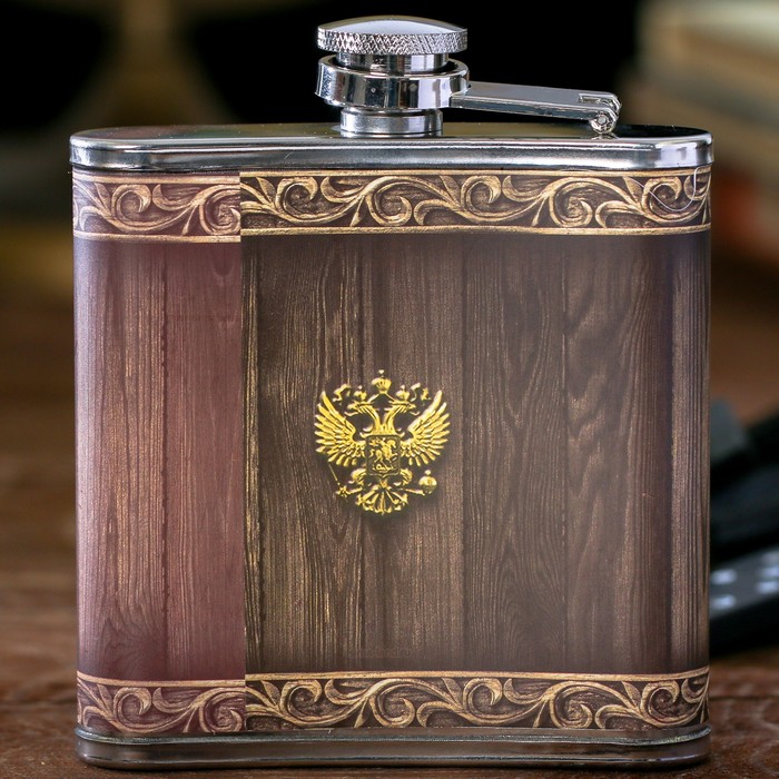 Набор "Лучший рыбак", фляжка 180 мл, домино